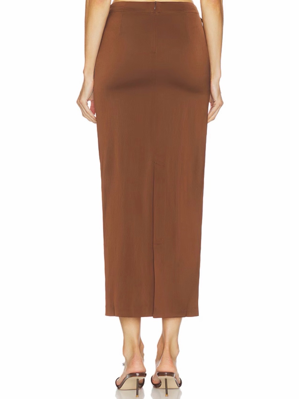 NWT Free People Rosetto Column Maxi Skirt Chocolate Brown Size 10 - Picture 5 of 8